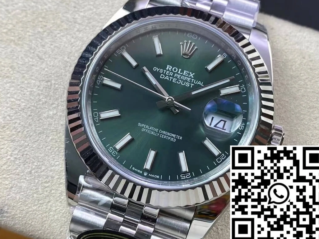 Dial Factory Clean Green Rolex Datejust M126334-0027 Mint 0318